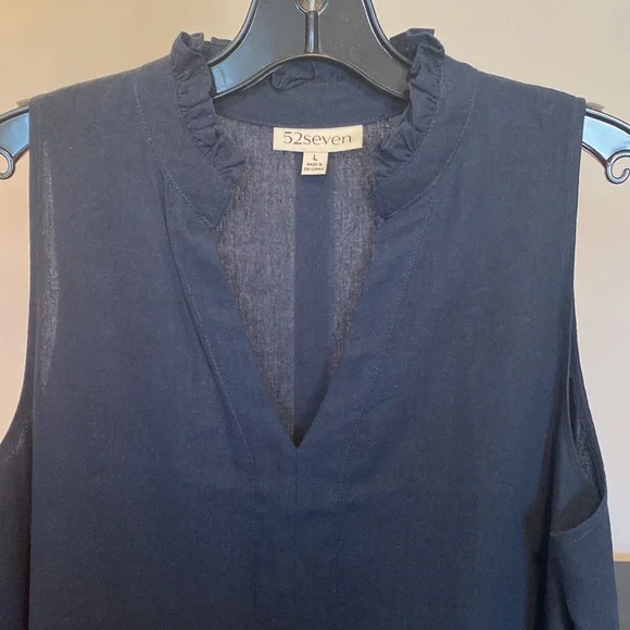 Tri- Color Linen Dress - Picture 6 of 7